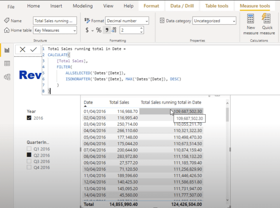 Avantages et inconvénients des mesures rapides dans LuckyTemplates