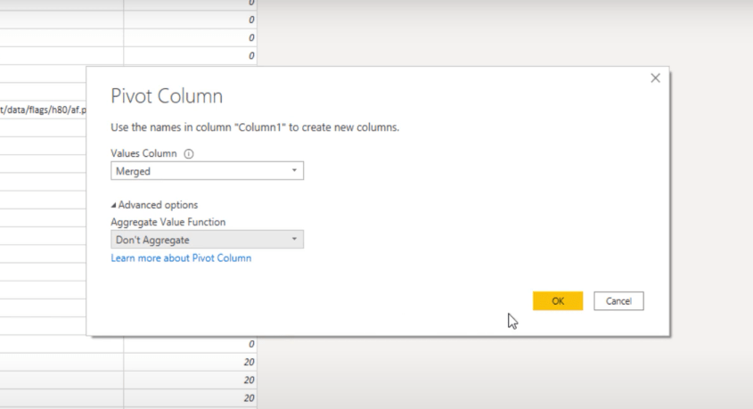 Table de dimension dans un fichier texte : solution Power Query