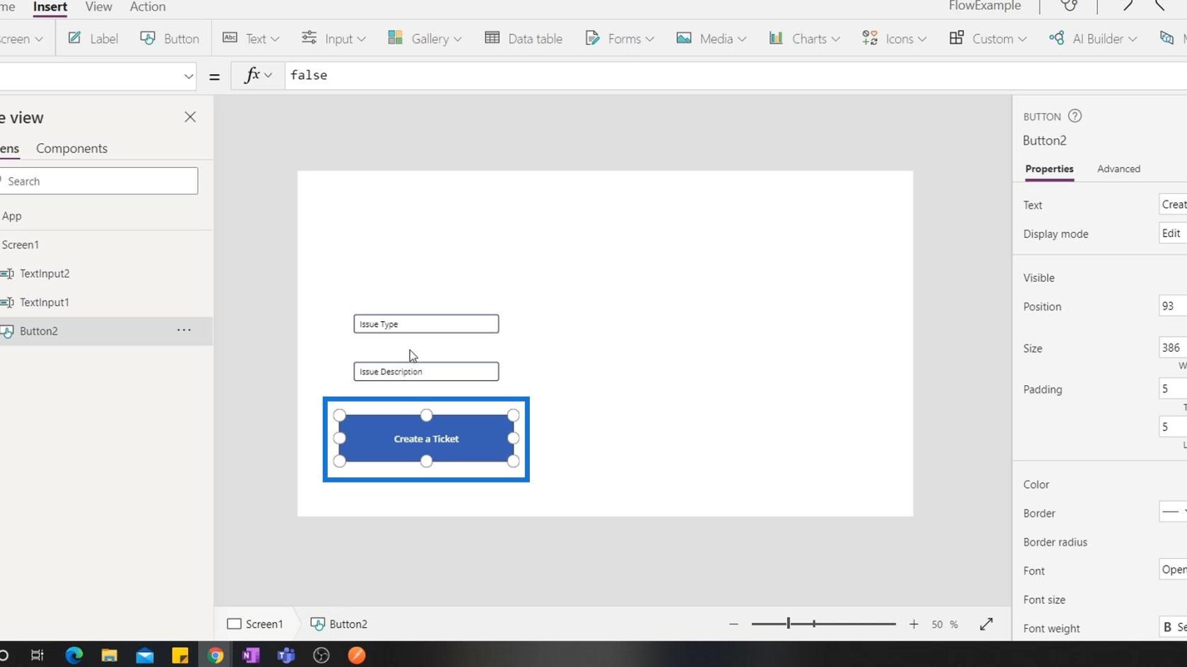 Intégration de PowerApps dans Microsoft Power Automate