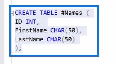 基本 SQL 表操作