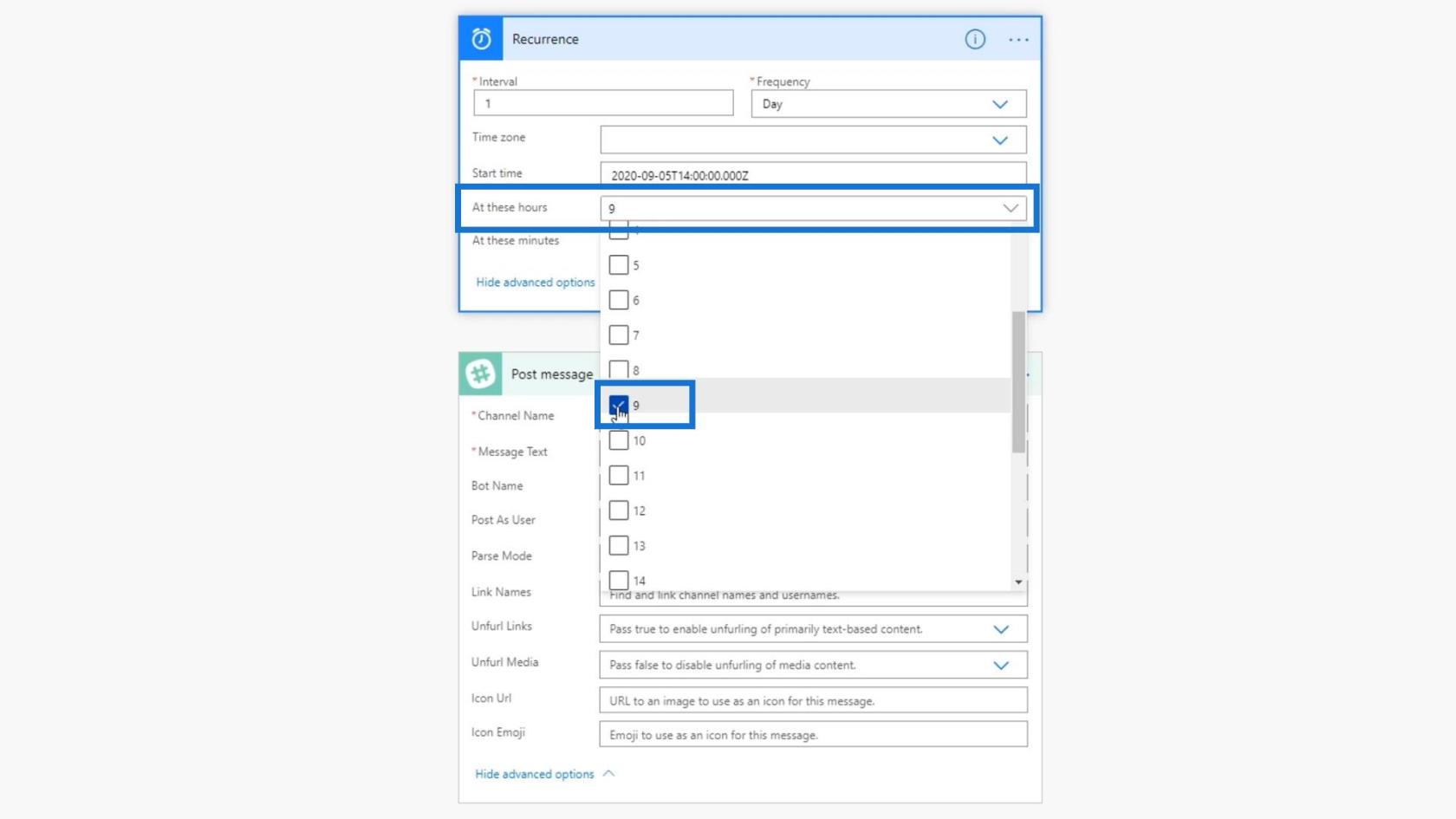 Workflows planifiés dans Microsoft Power Automate