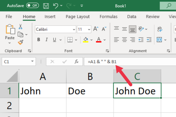 4 façons de concaténer dans Excel avec de l'espace, étape par étape