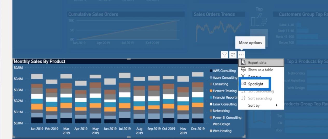 Comment utiliser les options dans un signet dans LuckyTemplates