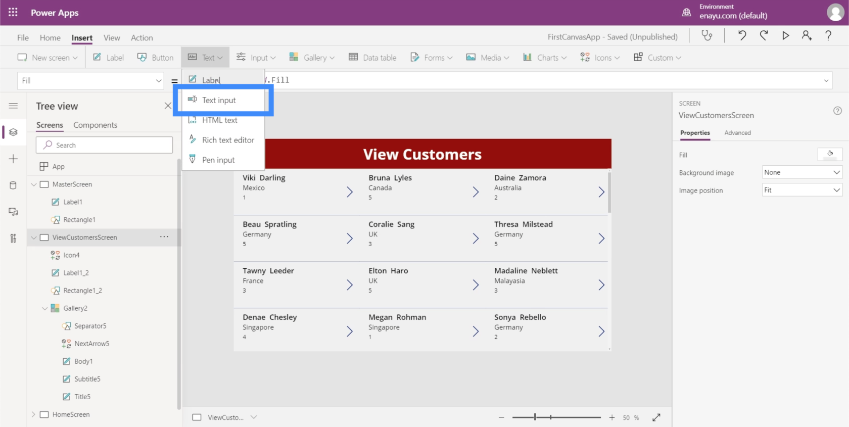 PowerApps 搜索字段：如何添加和自定義