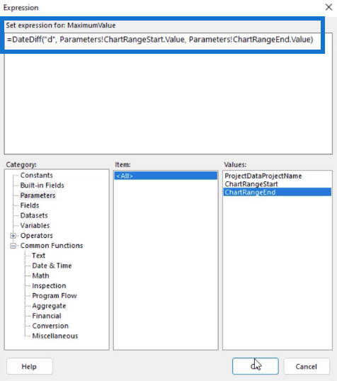 Creați o diagramă Gantt în LuckyTemplates Report Builder