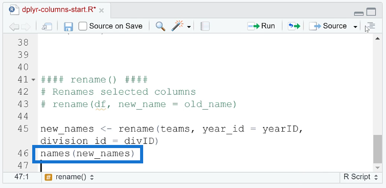 Mit Dplyr Spalten in R hinzufügen, entfernen und umbenennen