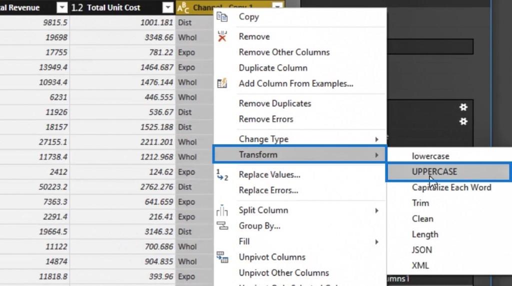 Editor de interogări LuckyTemplates: Transformări de rânduri și coloane