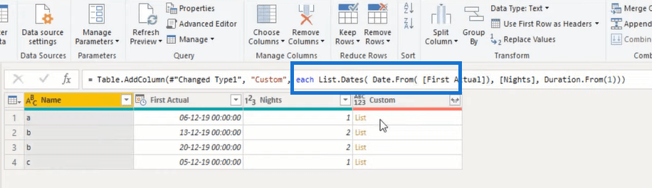 Power Query LuckyTemplates |  Créer de nouveaux enregistrements basés sur des champs de date