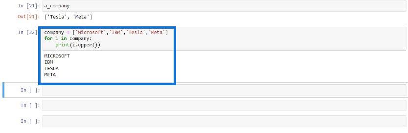 LuckyTemplates 中的 Python 列表和 For 循環