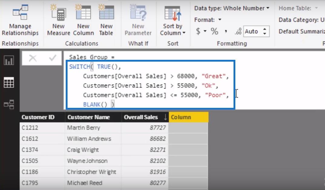 Voir Modification des résultats à l'aide de colonnes calculées dans LuckyTemplates