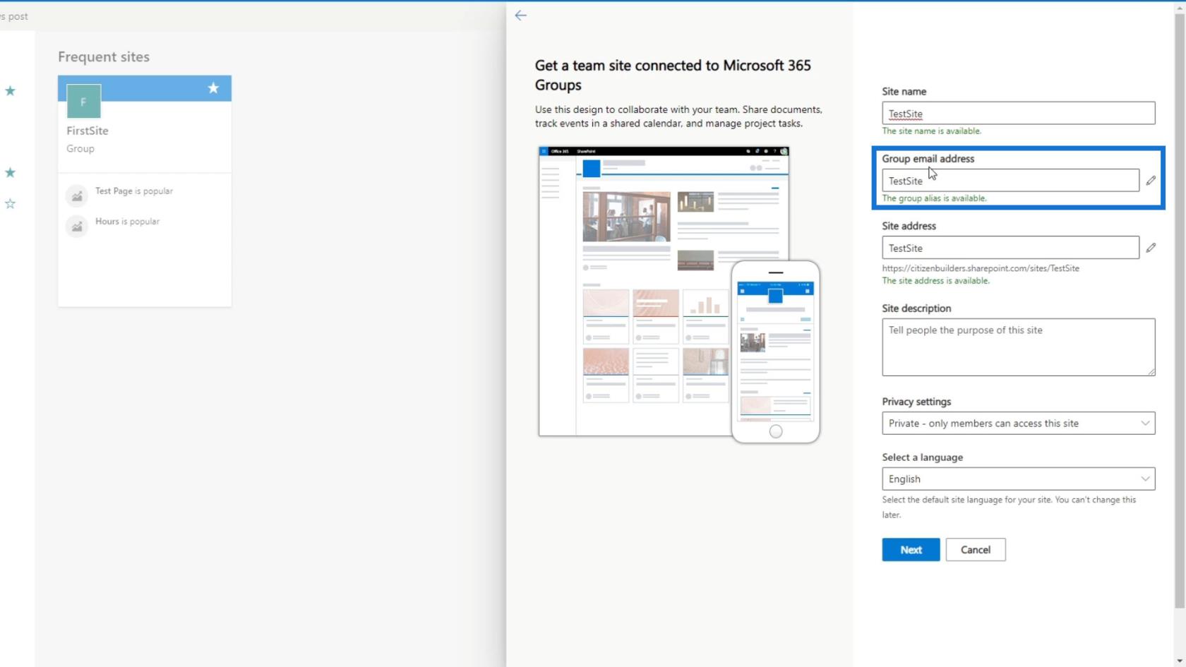 SharePoint 教程：創建新網站