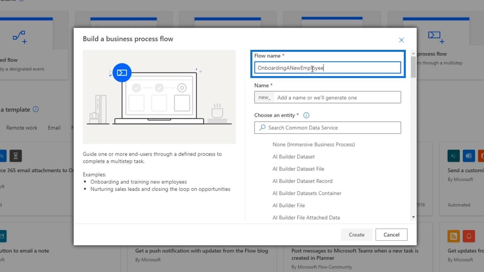 Fluxos de processos de negócios no Microsoft Power Automate