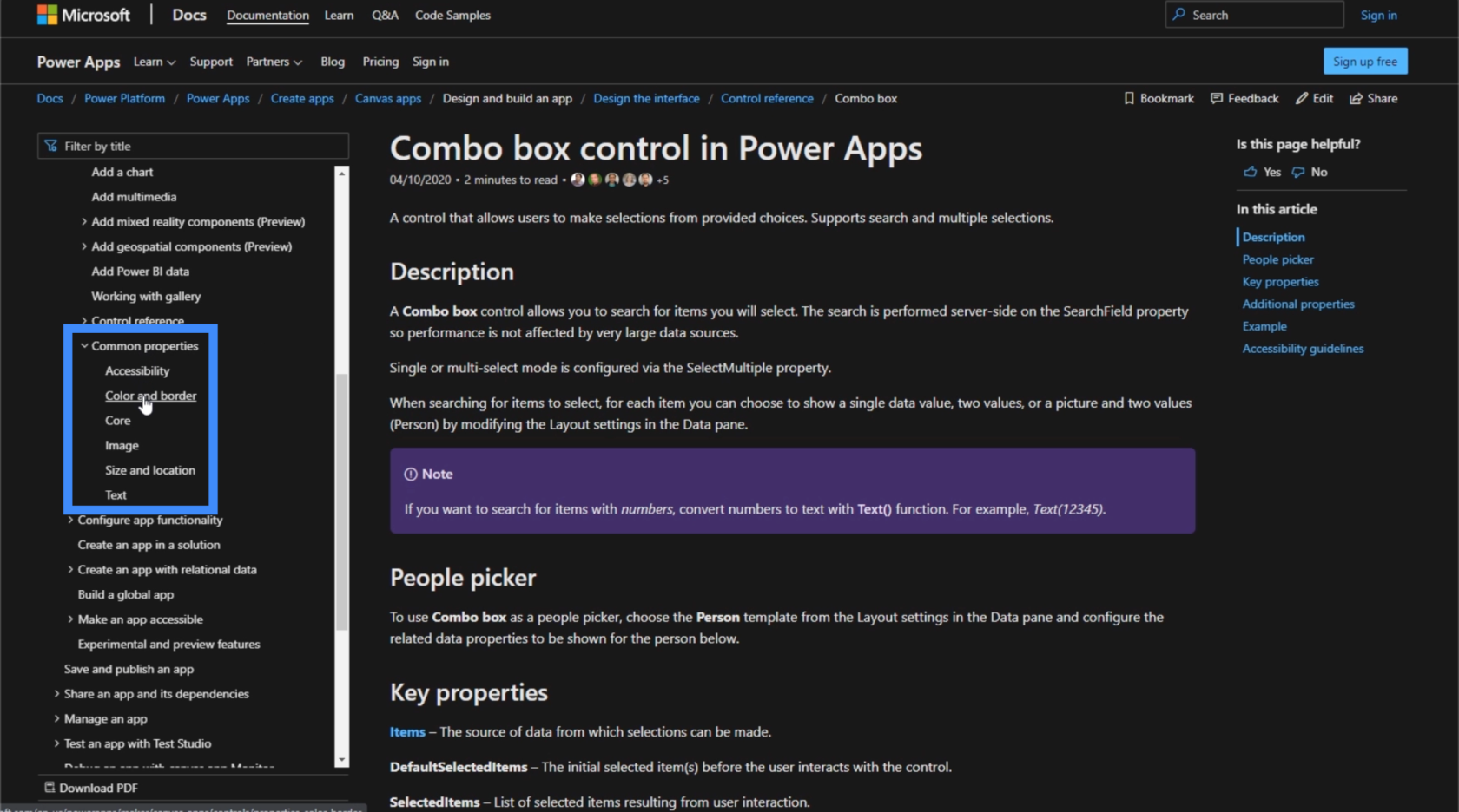 PowerApps 文檔：使用 MS Docs 實現專家功能