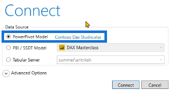 Connectez DAX Studio à LuckyTemplates et SSAS