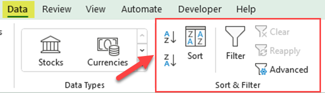 如何在具有多列的 Excel 中按字母順序排序