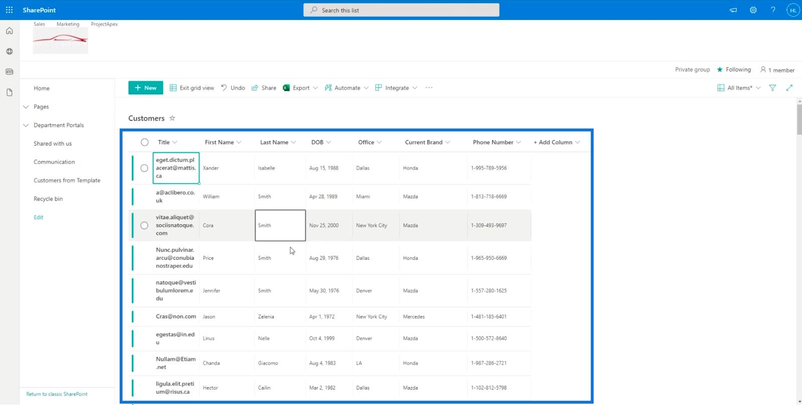 SharePoint 列表項：編輯單個和多個項目