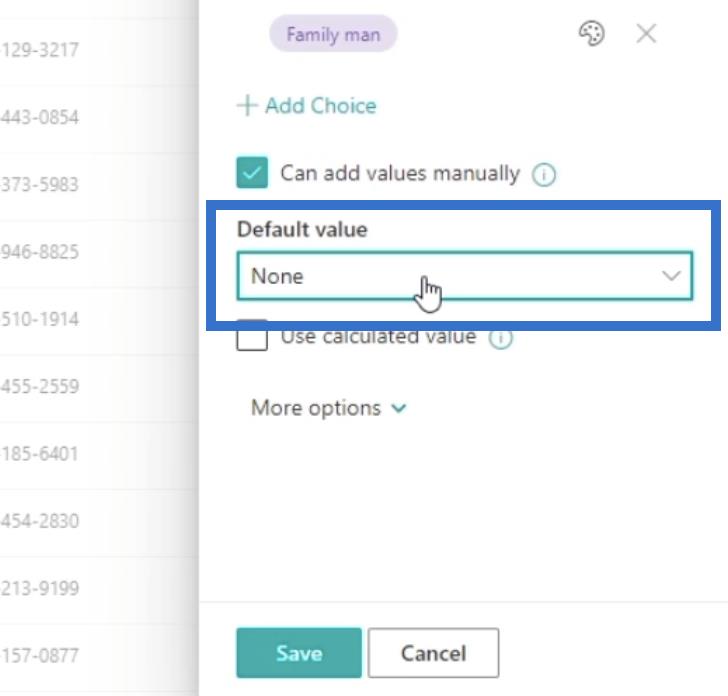 在列表中添加 SharePoint 選擇字段