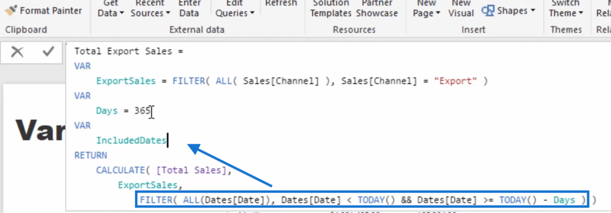 Utilisation de variables dans LuckyTemplates - Un exemple détaillé