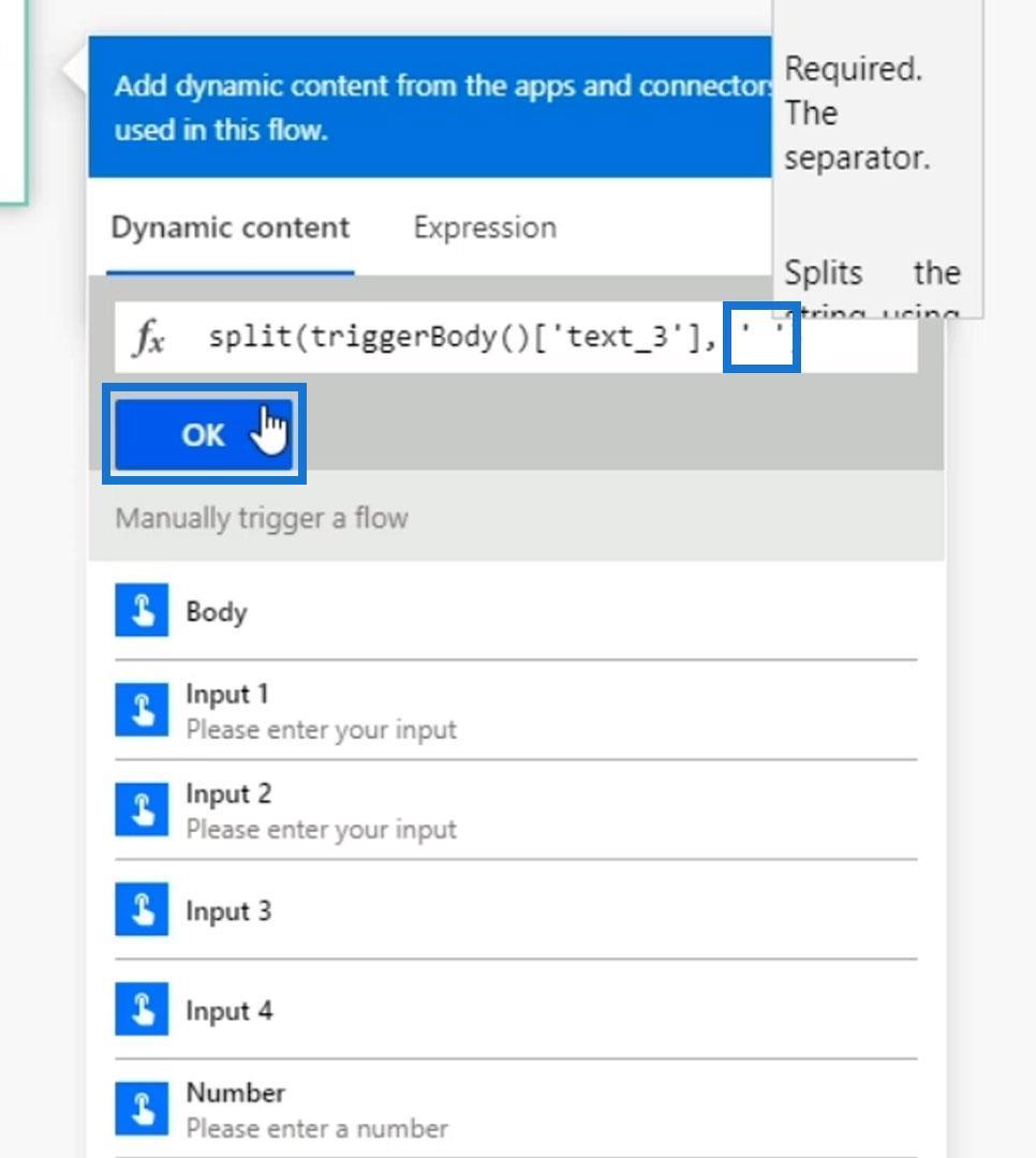 Power Automate Split Function et baies