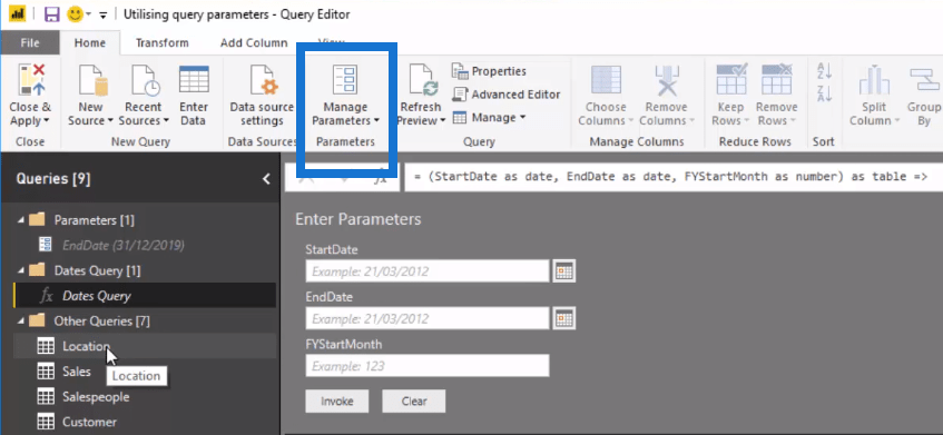 Paramètres de requête LuckyTemplates : Optimisation des tables