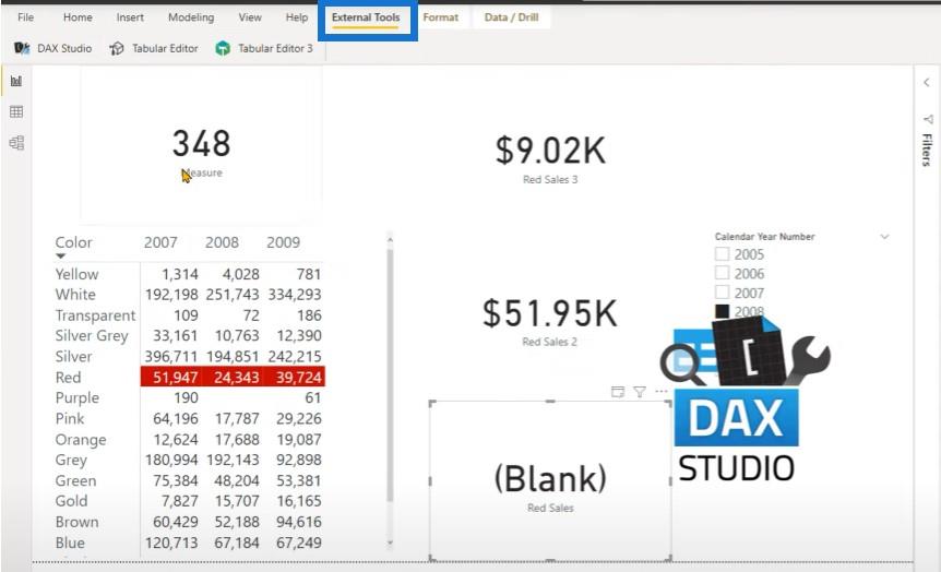 Tables développées dans LuckyTemplates