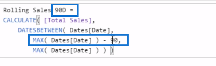 Calcular totais contínuos usando DATESBETWEEN no LuckyTemplates