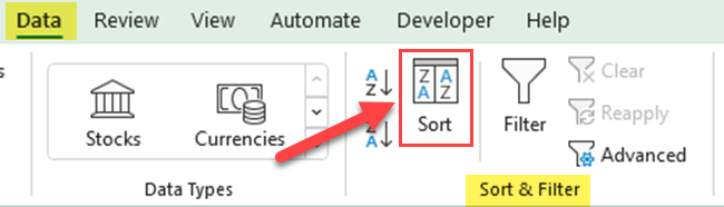 如何在具有多列的 Excel 中按字母順序排序