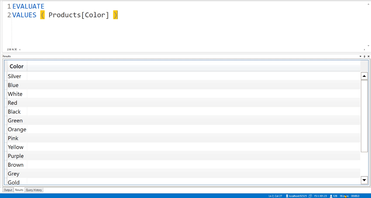 Le mot-clé DAX Studio EVALUATE : exemples de base