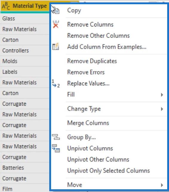 Outils, onglets et interface utilisateur Power Query