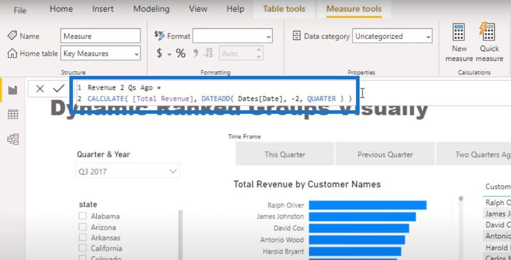 Classement de la visualisation dans LuckyTemplates – Dynamic Visual