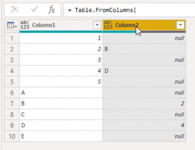 Operator COALESCE: Aplicație Power Query