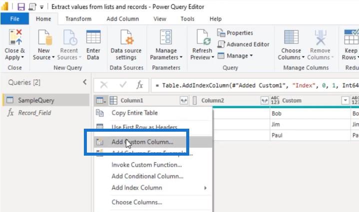 Extract Values From Records And Lists In Power Query