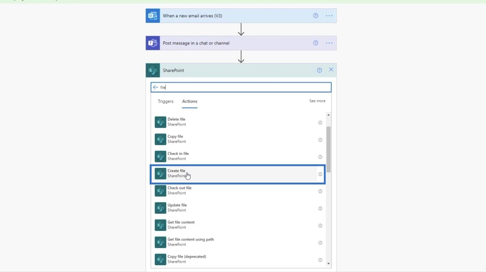 MS Flow : comment télécharger dans SharePoint par e-mail