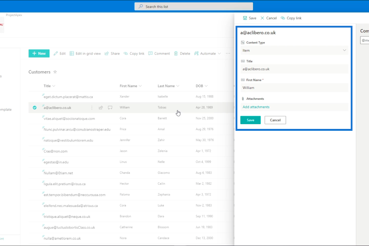 SharePoint 列表項：編輯單個和多個項目