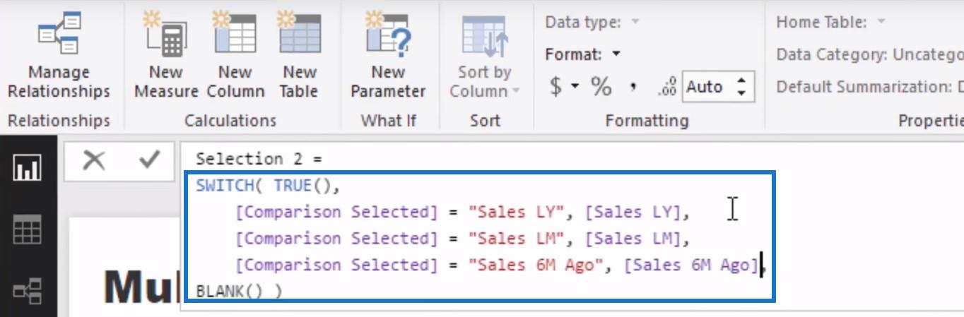 Técnica de visualización de datos en LuckyTemplates: elementos visuales dinámicos de medidas múltiples