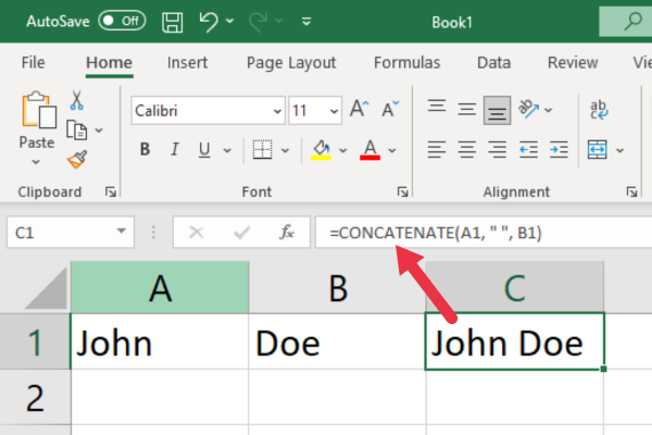 4 façons de concaténer dans Excel avec de l'espace, étape par étape