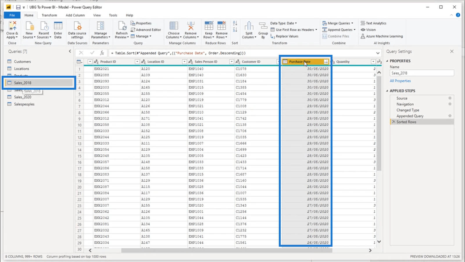 データをより最適化するためのシンプルな LuckyTemplates 変換