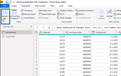 LuckyTemplates Power Query : suppression des lignes en double