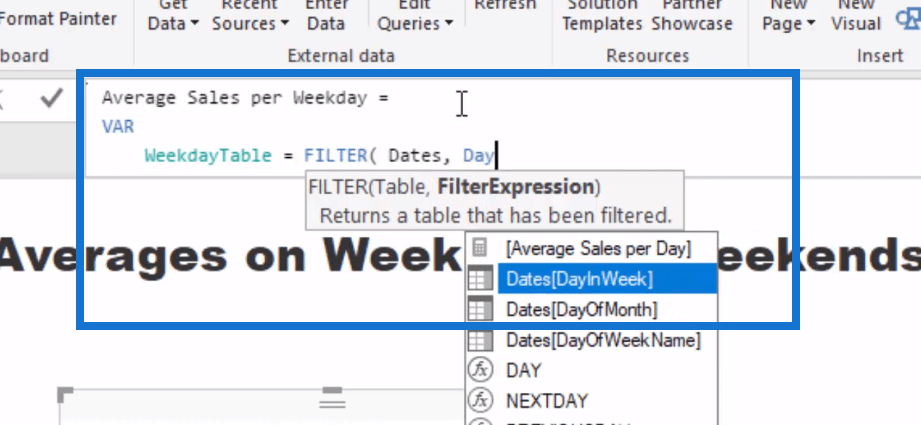 Calcul de la moyenne dans LuckyTemplates : isolation des résultats en semaine ou en week-end à l'aide de DAX