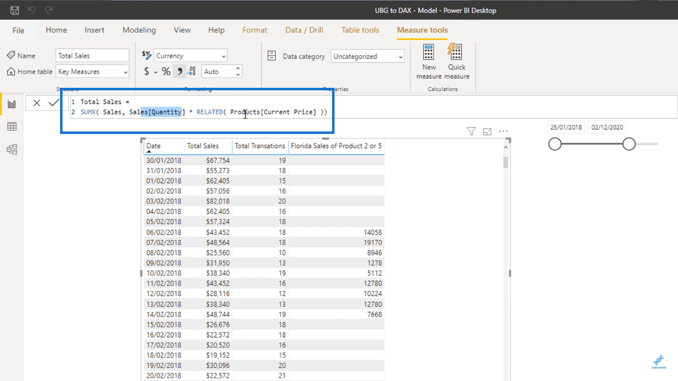 LuckyTemplates 和 Excel：DAX 公式的差異