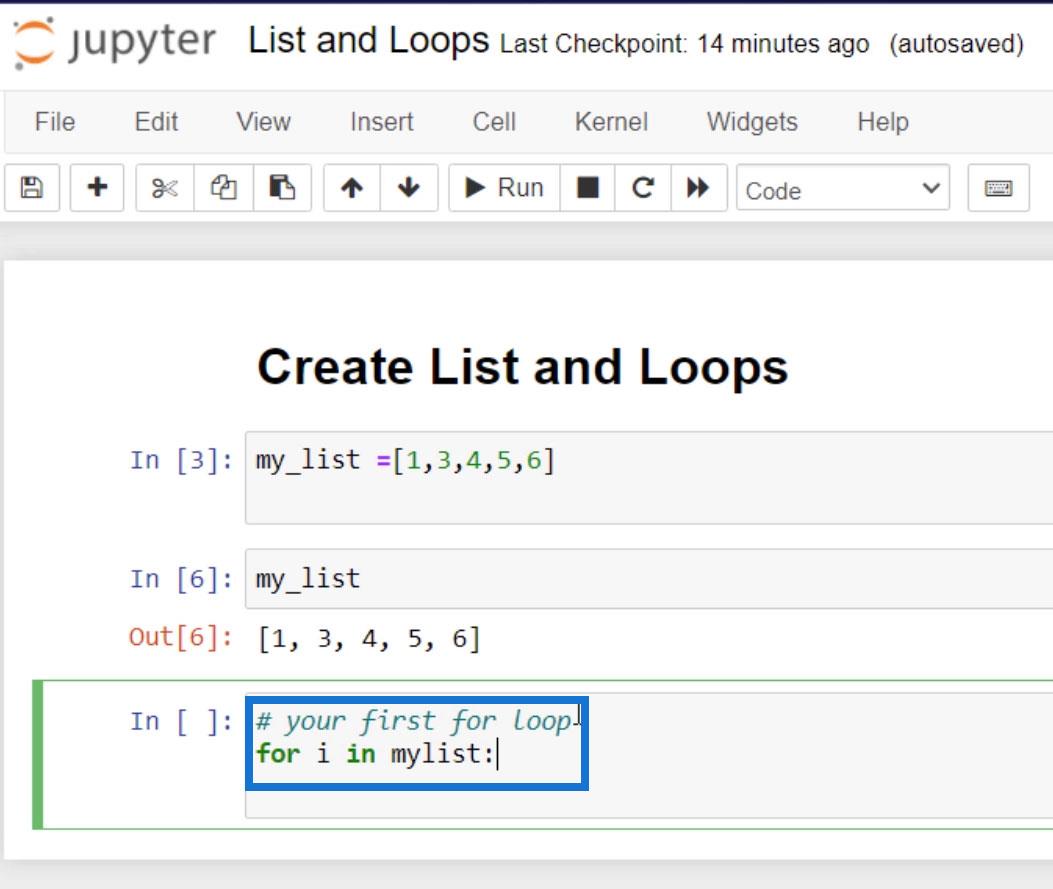 LuckyTemplates 中的 Python 列表和 For 循環