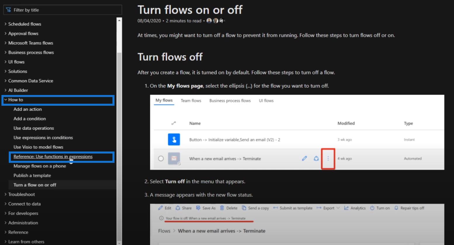 Tutorial de documentación de Power Automate