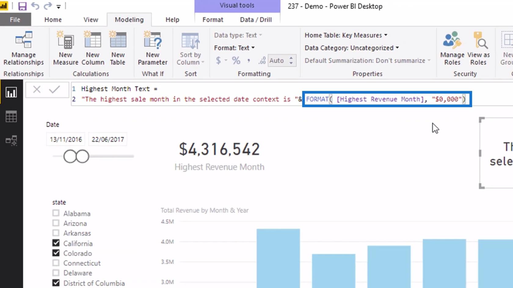 Technique de visualisation de données LuckyTemplates : création d'un en-tête ou d'un titre dynamique