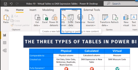 Tableaux dans LuckyTemplates : types et distinctions