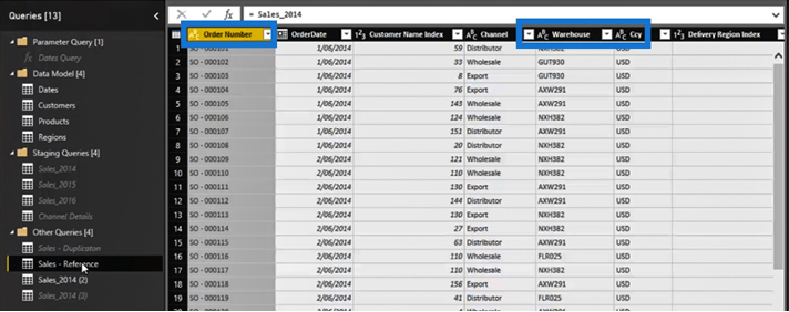 Referencia y duplicación de consultas en LuckyTemplates