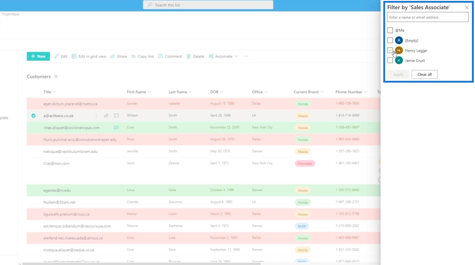 SharePoint 列表警報設置