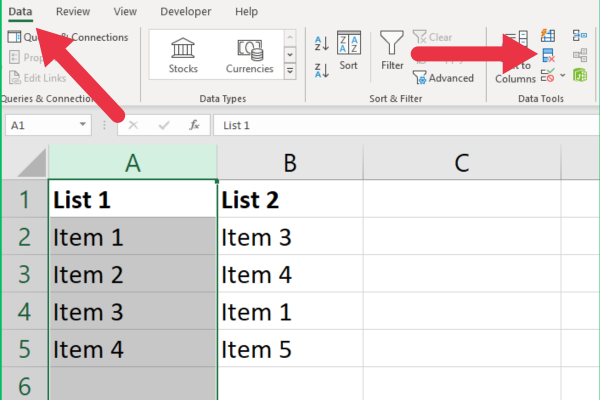 Comment comparer deux colonnes dans Excel à l'aide de VLOOKUP