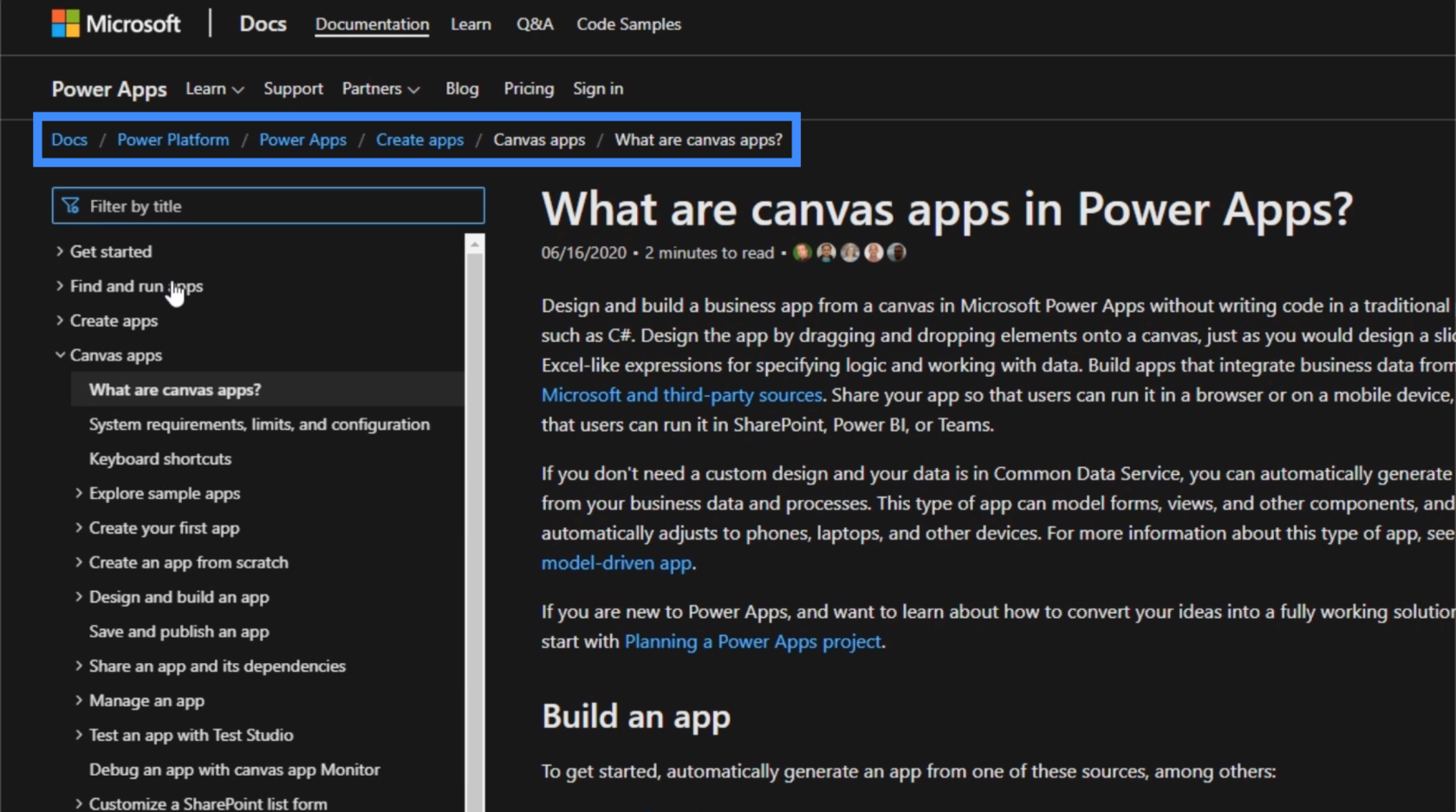 PowerApps 文檔：使用 MS Docs 實現專家功能