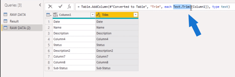 Comment fusionner dynamiquement des colonnes dans une table Power Query