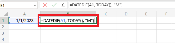 如何在 Excel 中從今天減去日期